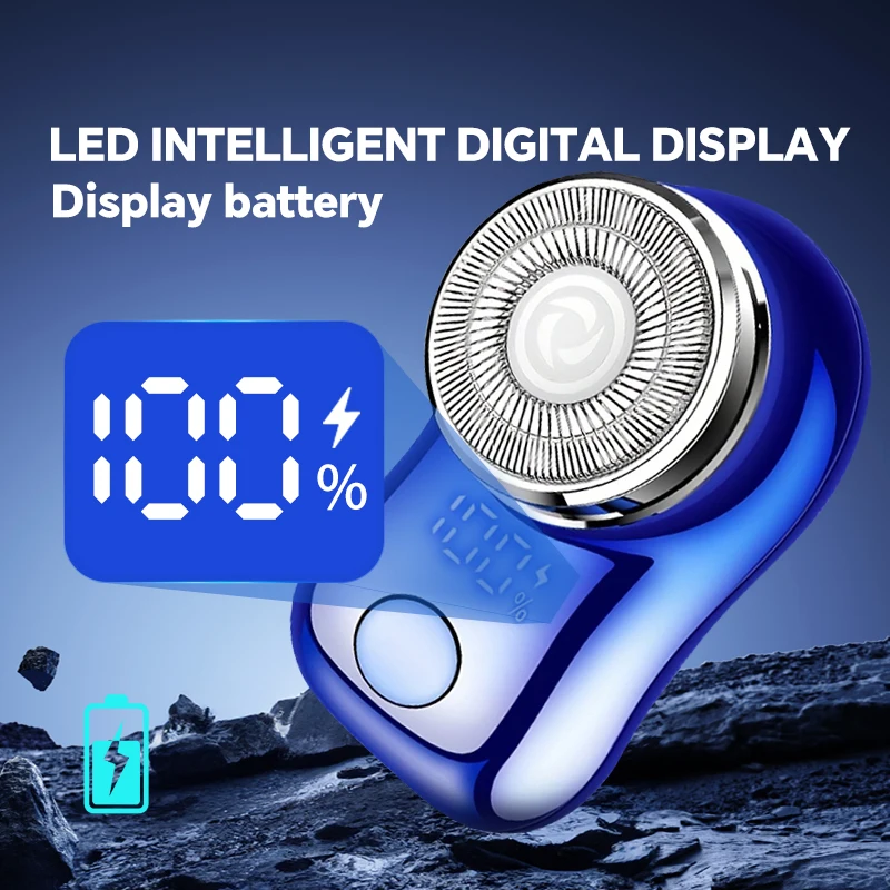 Portable One-Blade Magnetic Hair Trimmer for Men USB Power Rotary Electric Shaver for Household RV Hotel Use manufacture