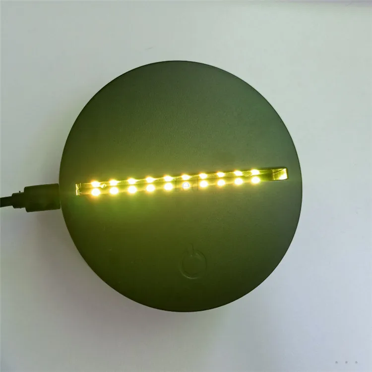 Customizable Image Modern Plastic Base 3D Acrylic Illusion LED Table Night Lamp With Touch Control