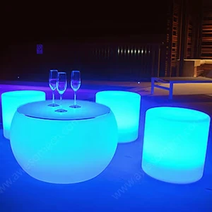 Modern Style Plastic Waterproof Color-changing Led Lighting Table for Outdoor Nightclub Garden Event Party Wedding