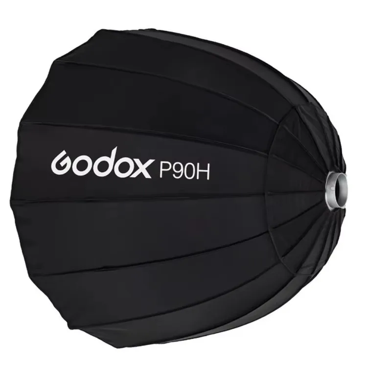 Godox P90H 90cm Deep Parabolic Reflector Softbox Bowen Mount Adapter Diffuser Metal Studio Flash Light Photography Carry Bag