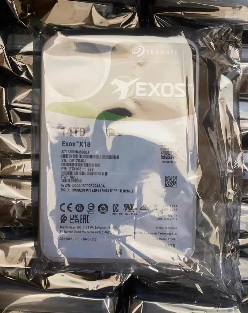 ST18000NM004J 18TB SAS 12Gb/s Enterprise HDD with 256MB Cache for Data Center Use