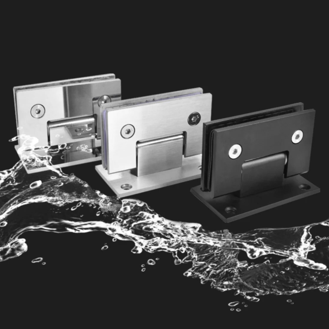 Shower Door Hinge Glass Clamp Clip 180 Degree Hinge For Frameless