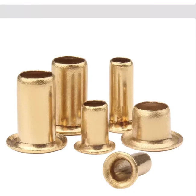 product high rated produce high quality hollow copper rivet brass double sided pcb through hole stud flat head rivet-62