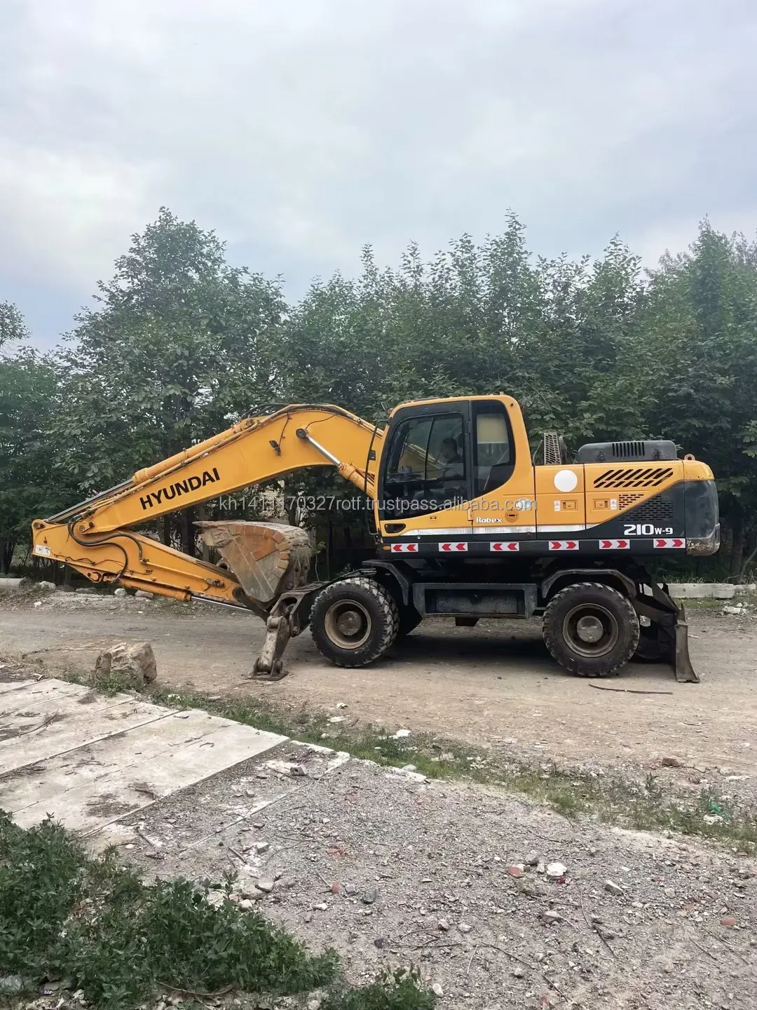 Wheel South Korea Excavator Used Hyundai 210w7 R 210w 9 Wheel