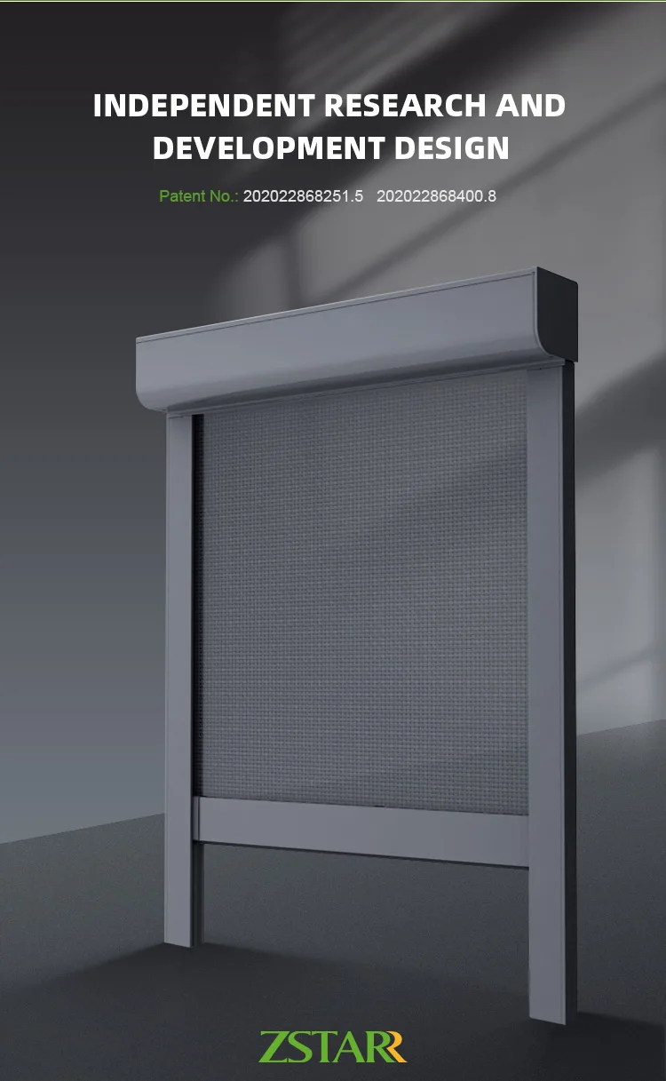 smart outdoor windproof waterproof zip track window electric motorized roller lbinds shade curtain blackout blind