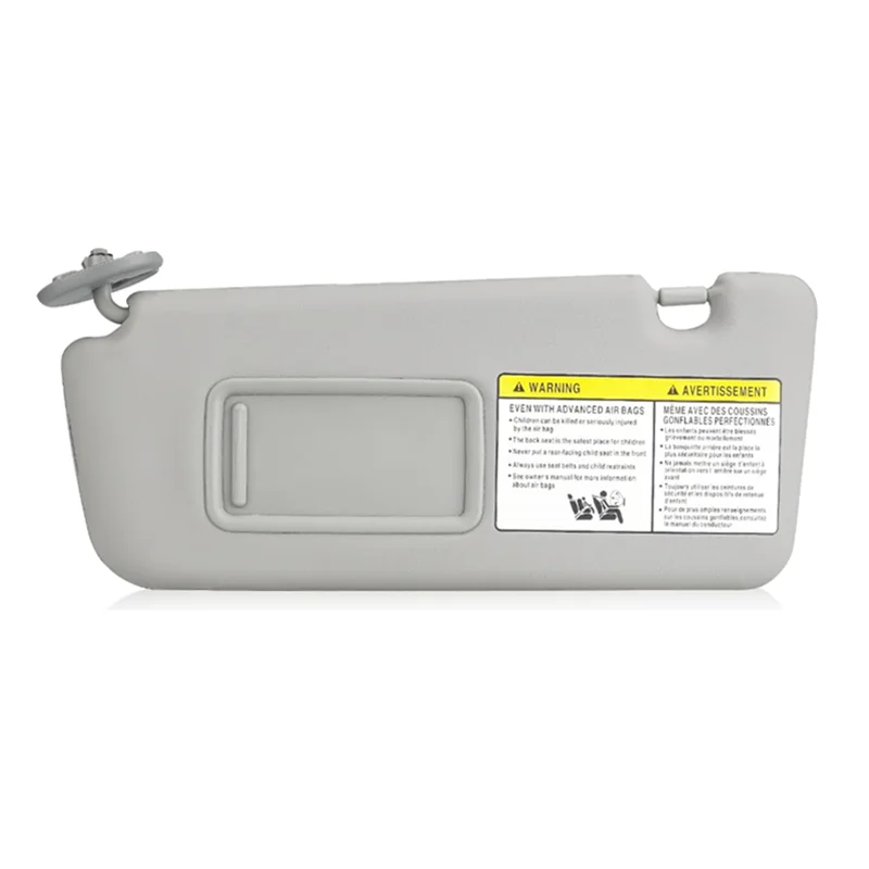 Left Driver Side Sun Visor For BMW 3 Series E90/E91 2005-2013 & X1 E84 2010-2013 - Gray, With Mirror
