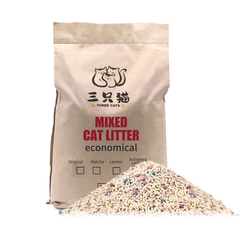 High Quality Oem Tofu Cat Litter Flushable Mixed Natural Dustfree