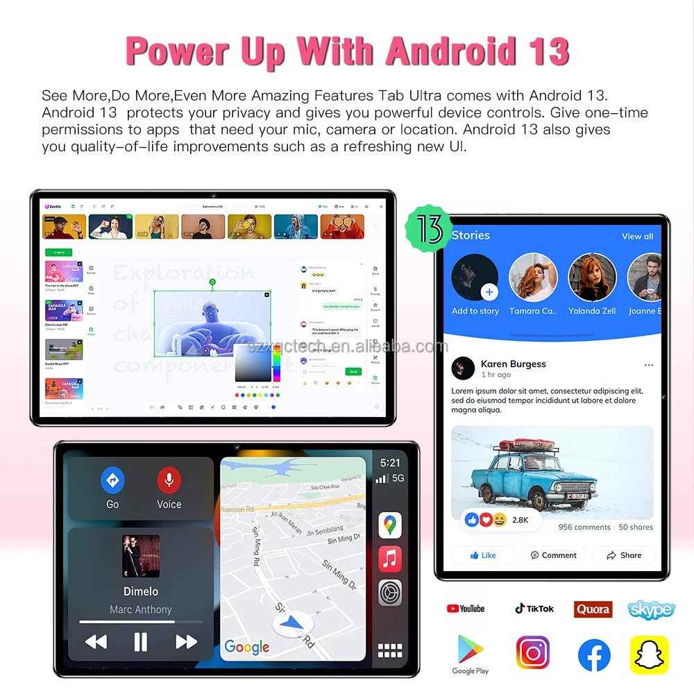 10.1 Inch Unclocked Dual SIM Tablet PC S23 Ultra Big Battery Android 13 5G WIFI GPS Cheap 16+512GB MTK Capacitive Pad for Kids