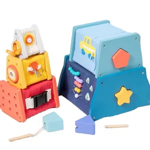 CPC CE Montessori Early Learning Rocket Stacking Toy Early Educational Shape Matching & Threading Gears Set Multifunctional