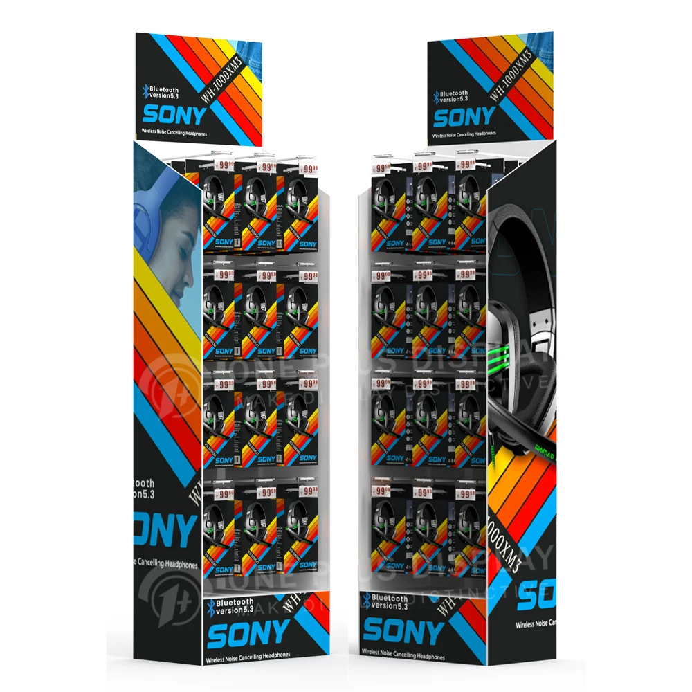 Custom Retail Product Paper Cardboard Display Stand with Hooks