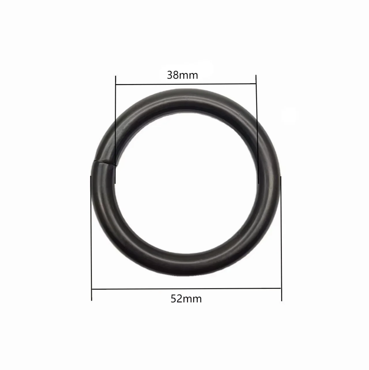 Factory Wholesale 38MM Steel O Ring Hardware Accessories Matte Black O Ring for Bag