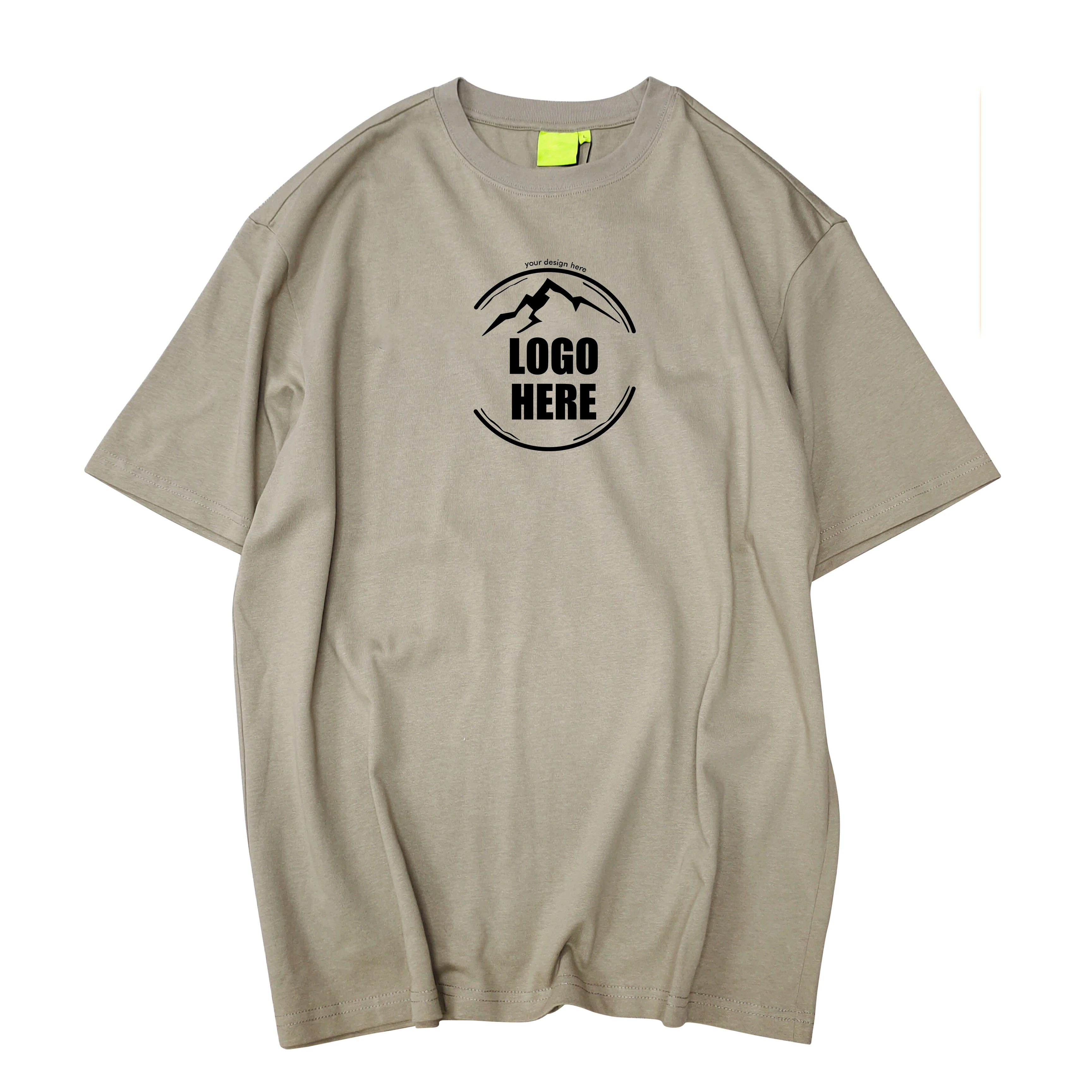 Custom T-shirts 100% Cotton Pullover Men Khaki t Shirt Casual Custom T  Shirt Printing Plain Oversized Tshirt