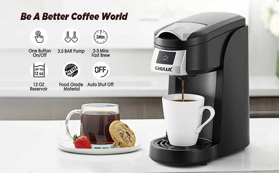 Single Serve Capsule Coffee Maker Compatible For K Pod And Reusable ...