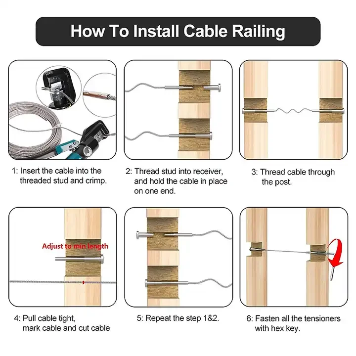 Retractable Cable Railing System Exterior Cable Railing System Flat ...