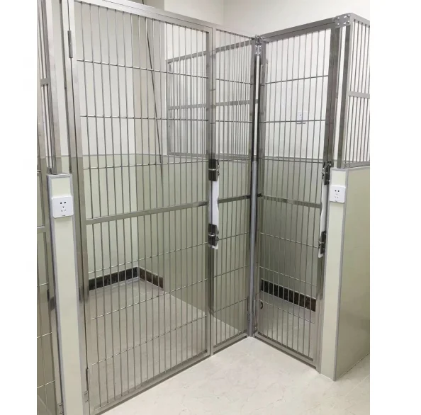 Veterinary Stainless Steel Gate extreme Kennel Rod Door Animal Dog Kennel and Runs Dog Boarding Kennel Gate