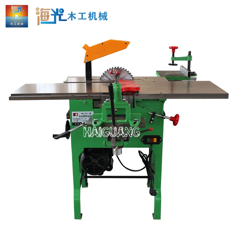 Woodworking 10-in-1 Multi-purpose Machine Tool Saw Planer Drill Thicknesser Sharpener Grinder Chamfering Combined Machine