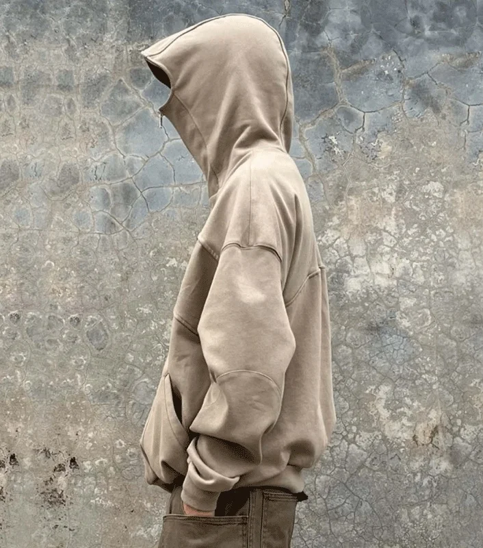Salati Custom Heavy French Terry Masked Pullover Oversized Blank Balaclava Ninja Acid Wash Hoddies Men Hoodie With Face Masked gallery 3
