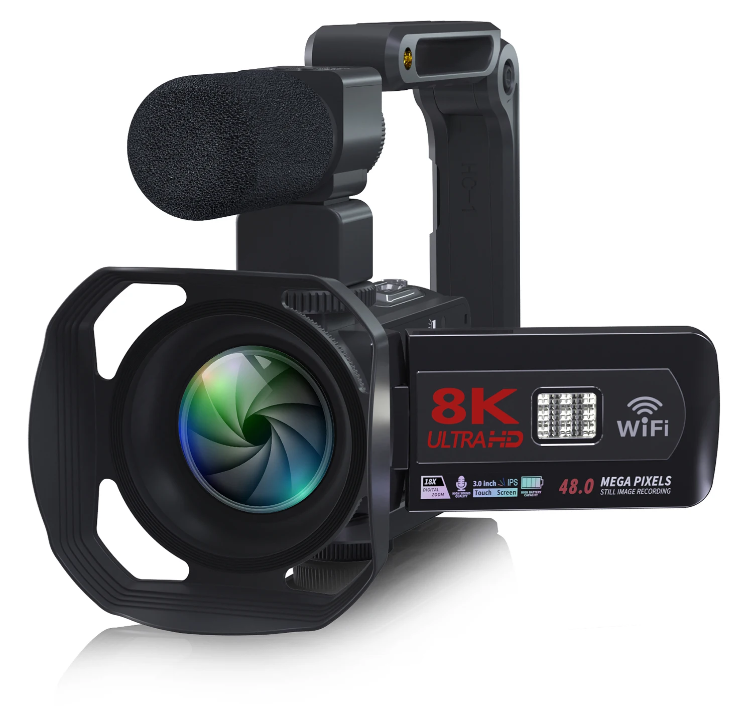 48MP Video Camera - 8K Vlogging Camcorder for Youtube Live