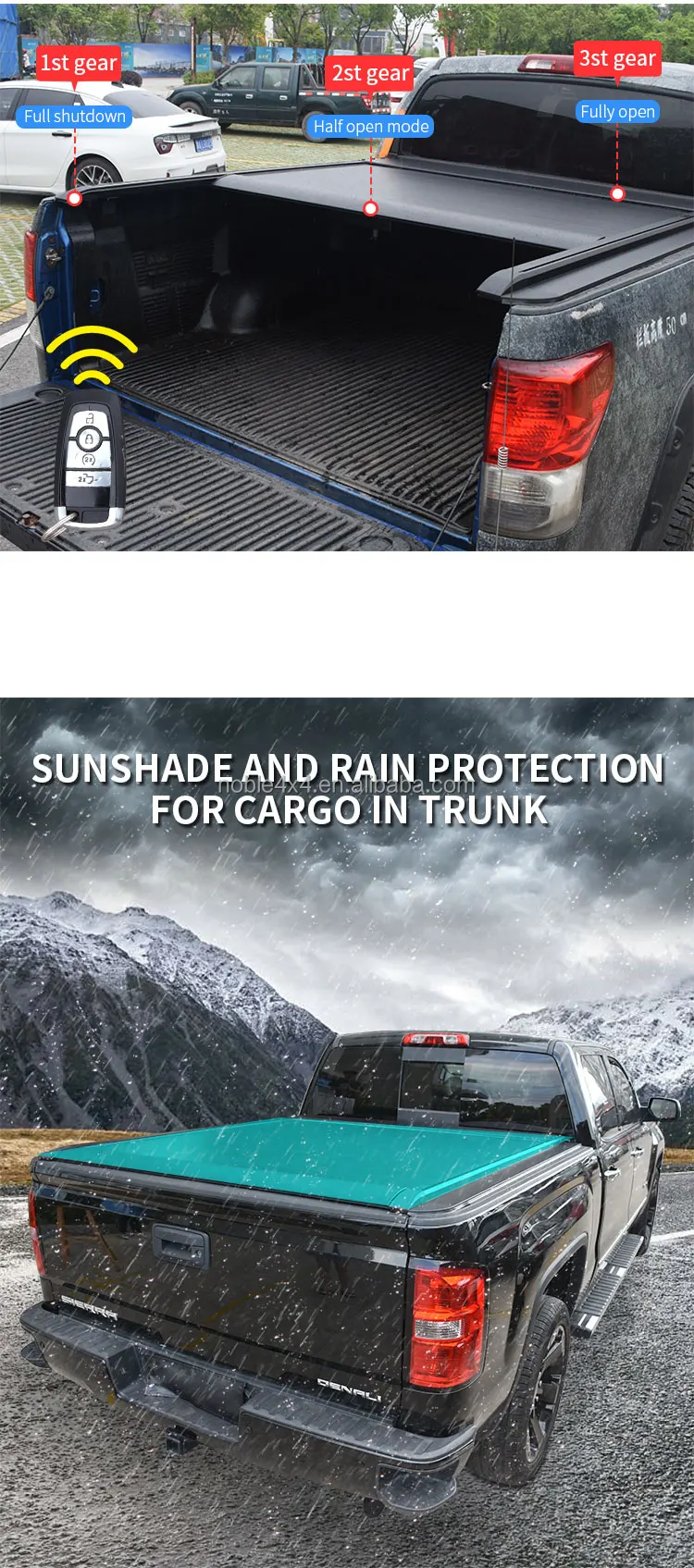 Wholesale Waterproof Truck Electric Electric Roller Shutter Cover Pickup Bed Cover for GMC SIERRA factory