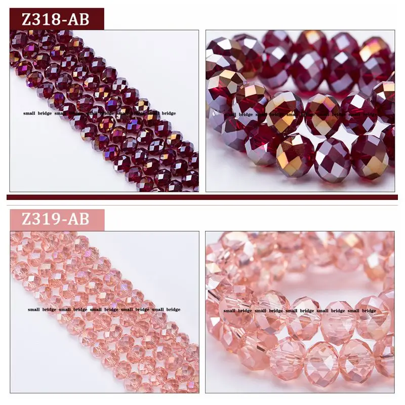 Wholesale Jewelry Making Diy All Colors 4mm 6mm Crystal Glass Beads AB Color Spacer Faceted Glass Beads For Jewelry Making manufacture