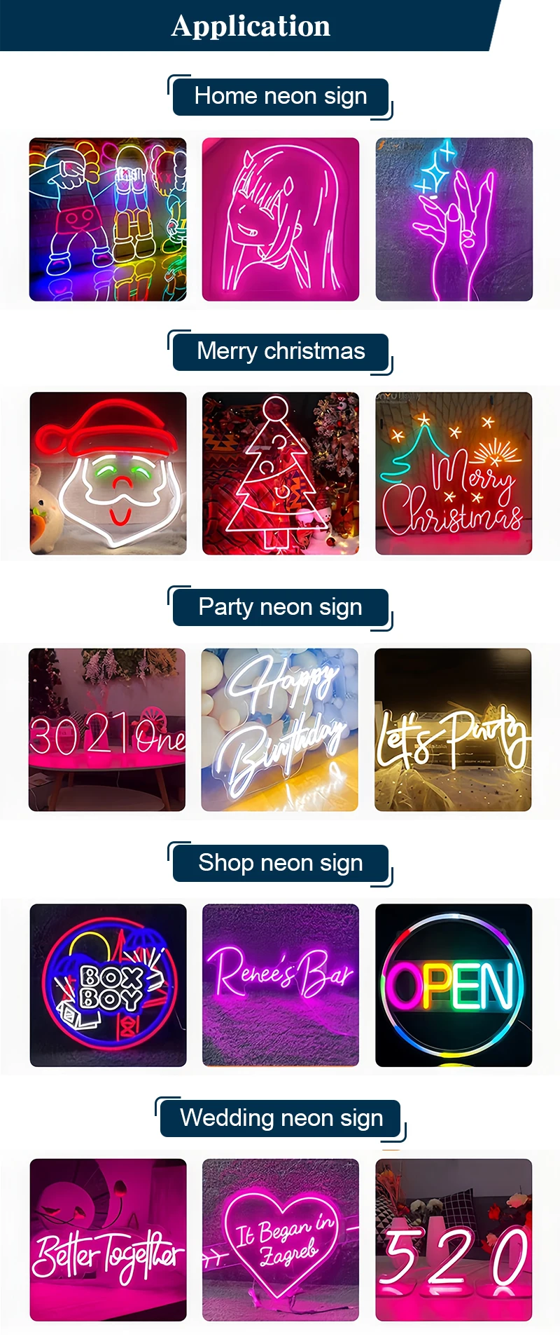 product custom led neon sign light for home party or bar energy saving and easy installation for advertising in hospitals-6