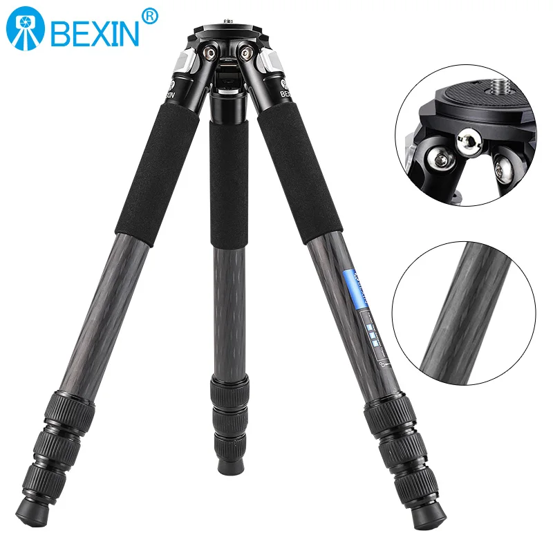 BEXIN New Product Factory Wholesale Adjustable Travel Tripod Professional Stand Carbon Fiber for Bird Watching