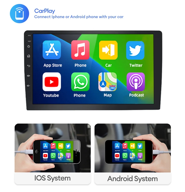 9212 Universal 9-10 Inch Android 11 Car Radio Head Unit with FM