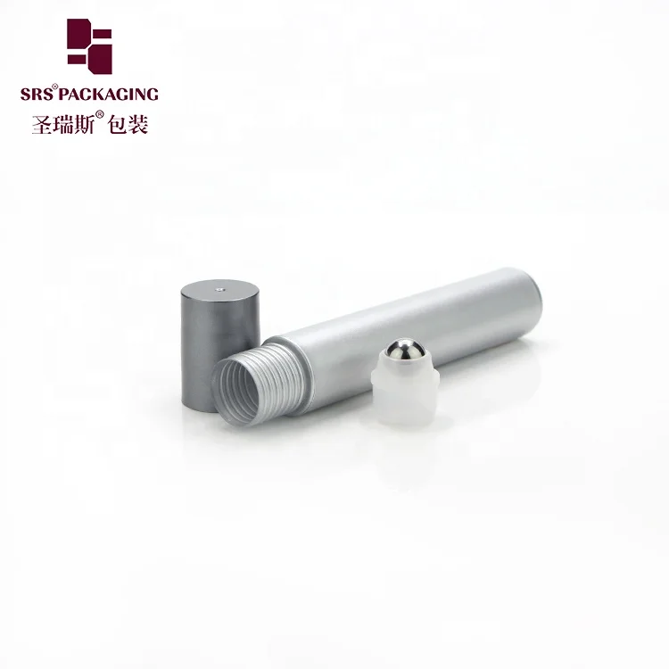 15ml PP Roll on Bottle Grey Color Bottle Grey Plastic Cap Stock Fast Delivery Steel Ball Empty Container