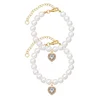 Collar de perlas (blanco en forma de corazón)