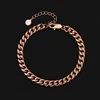 Cavigliera cubana oro rosa 8mm