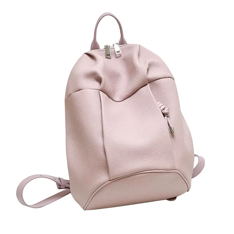 Factory Supply School Bag Full Grain Leather for Female Genuine Cowhide Backpack Bag for Women Leather Women’s Backpacks