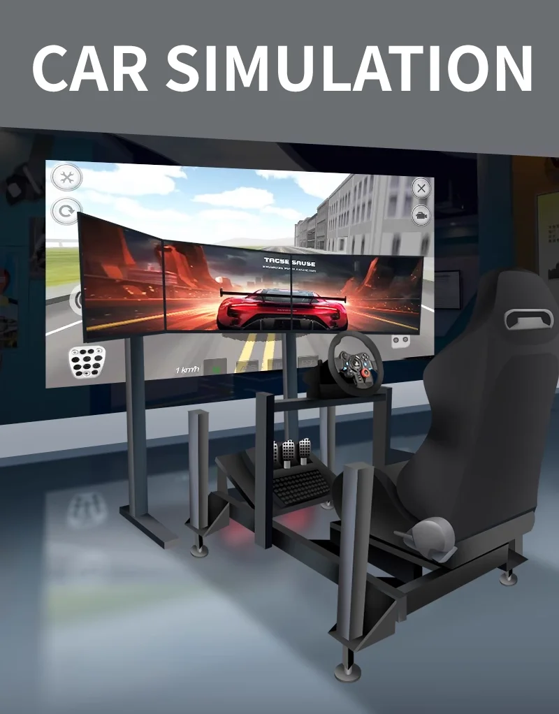 Car Simulation VR Driving Device Realistic Force Feedback Steering ...