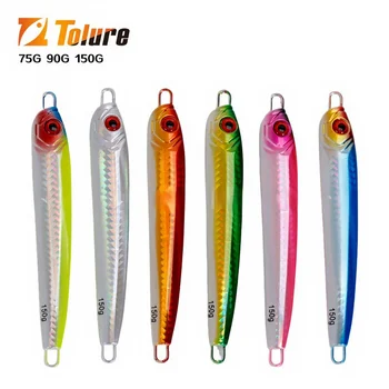 Tuolu Sea Fishing Lure Artificial Metal Jig Big-Head Metal Plate Boat Fishing Full-Water-Column Lead Fish Bait 75g 90g 150g – Metal Jig – view 5