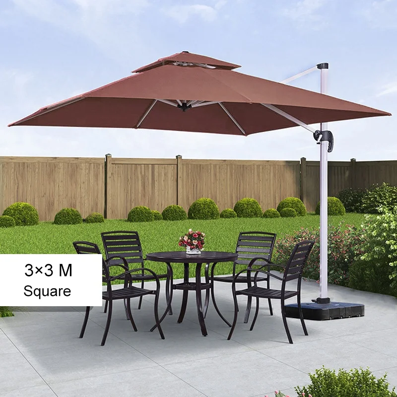 Y Outdoor Cantilever Commercial Patio Garden Waterproof Umbrellas Roman Cafe Parasols Garden Umbrella Sonnenschirm