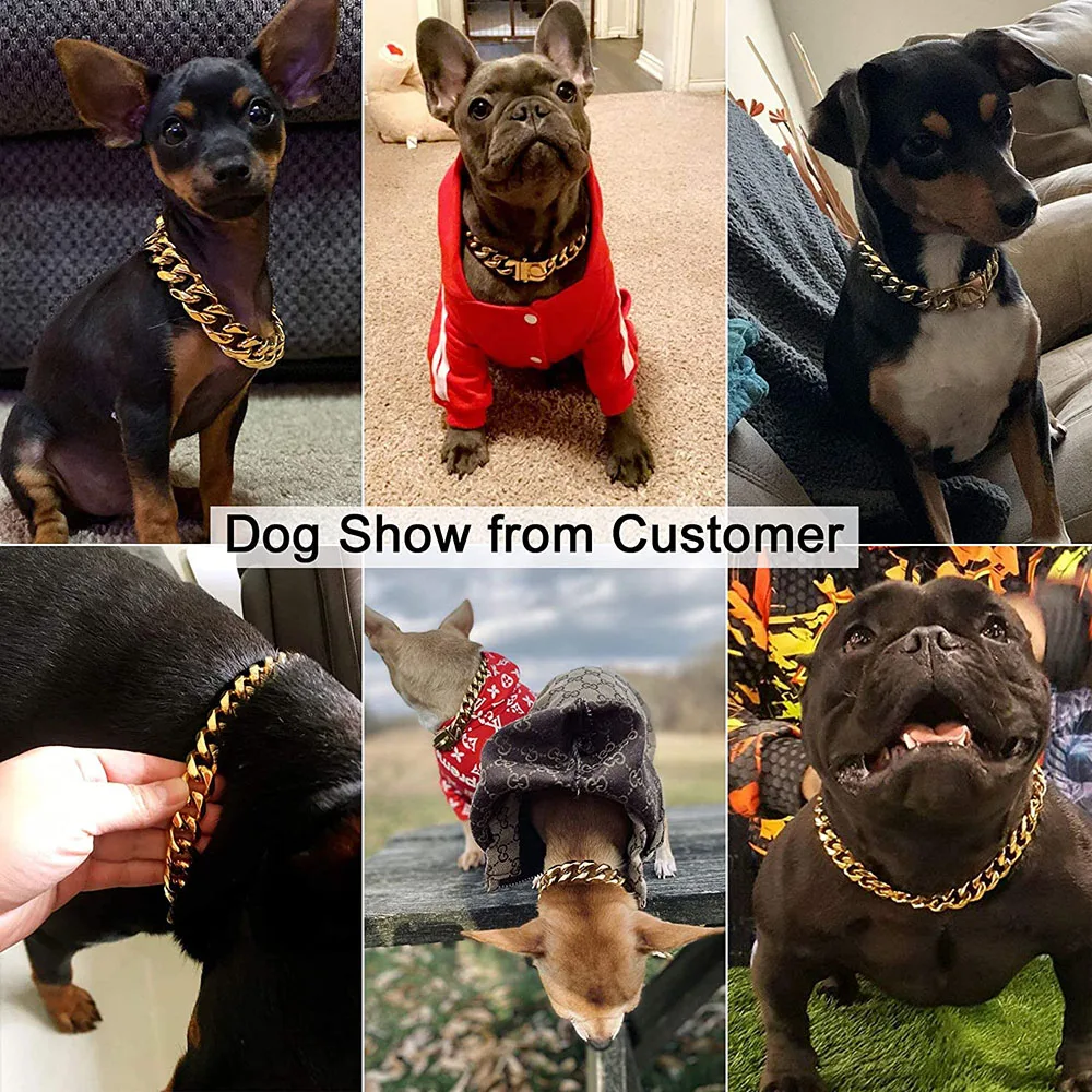 Prong Collar For Large Dogs Black Dog Chain Collar 11mm/15mm/19mm