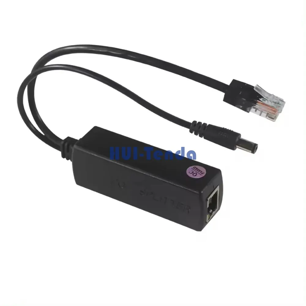 Rj45 Converter 48v In Power Input Dc Adapter 12volt 802.3af Poe ...
