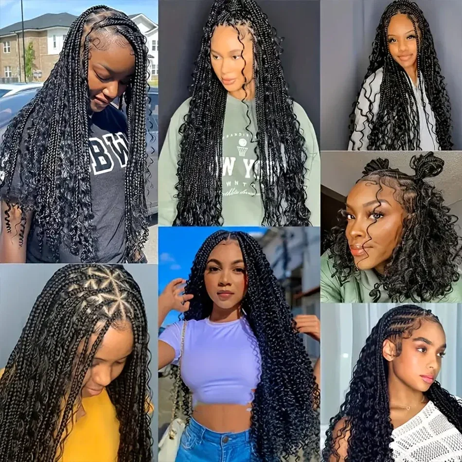 Capelli umani sfusi a onde profonde senza trama, trecce di capelli umani Remy per intrecciare, colore nero naturale, capelli ricci sfusi per intrecciare per donne #1B_voghion.com