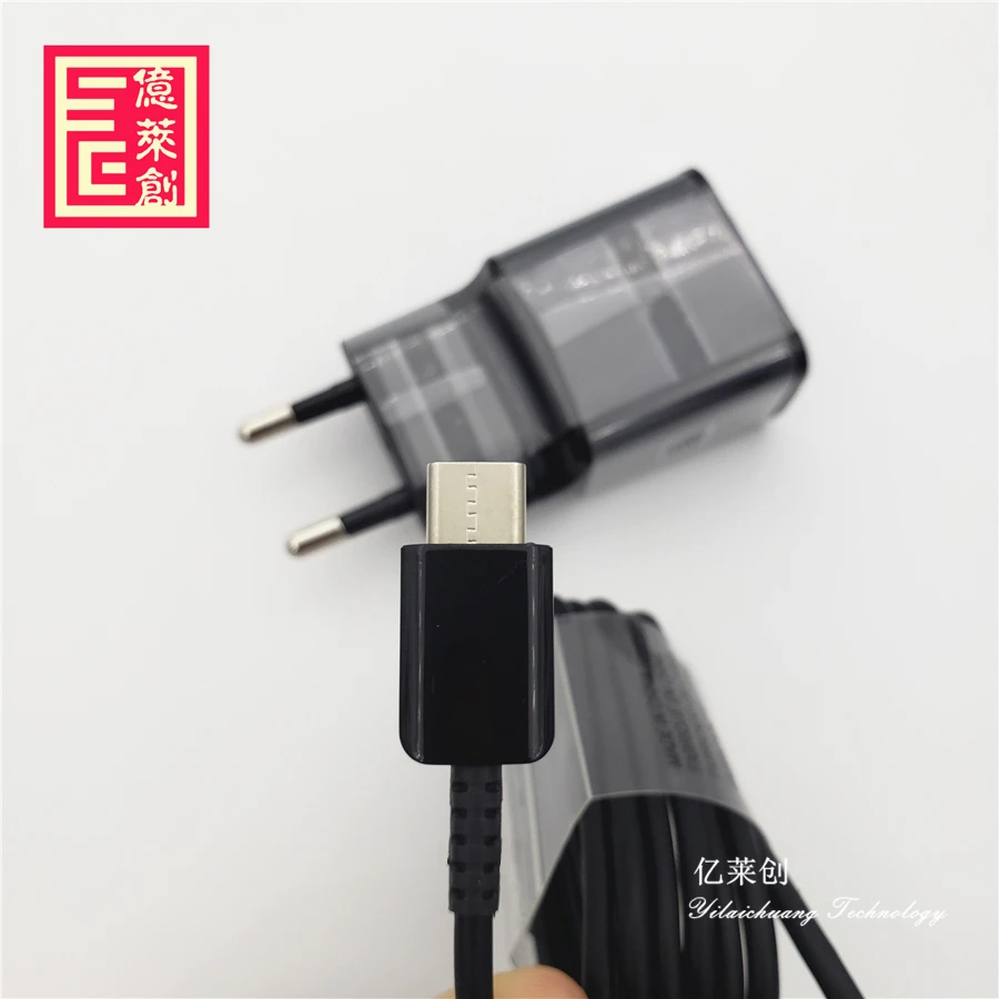 Быстрое зарядное устройство для Samsung S8 с кабелем типа C, 15 Вт, кабель для быстрой зарядки для Galaxy s6, s9, s10, набор зарядных устройств ЕС