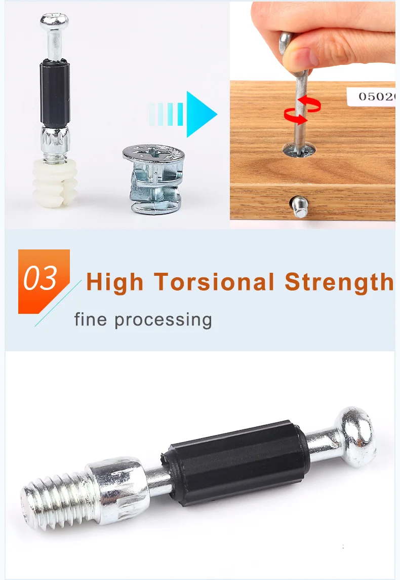 Knock Down Fitting Furniture Screw Joint Connector Cam Lock