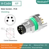 M8-A-4 macho recto con soporte