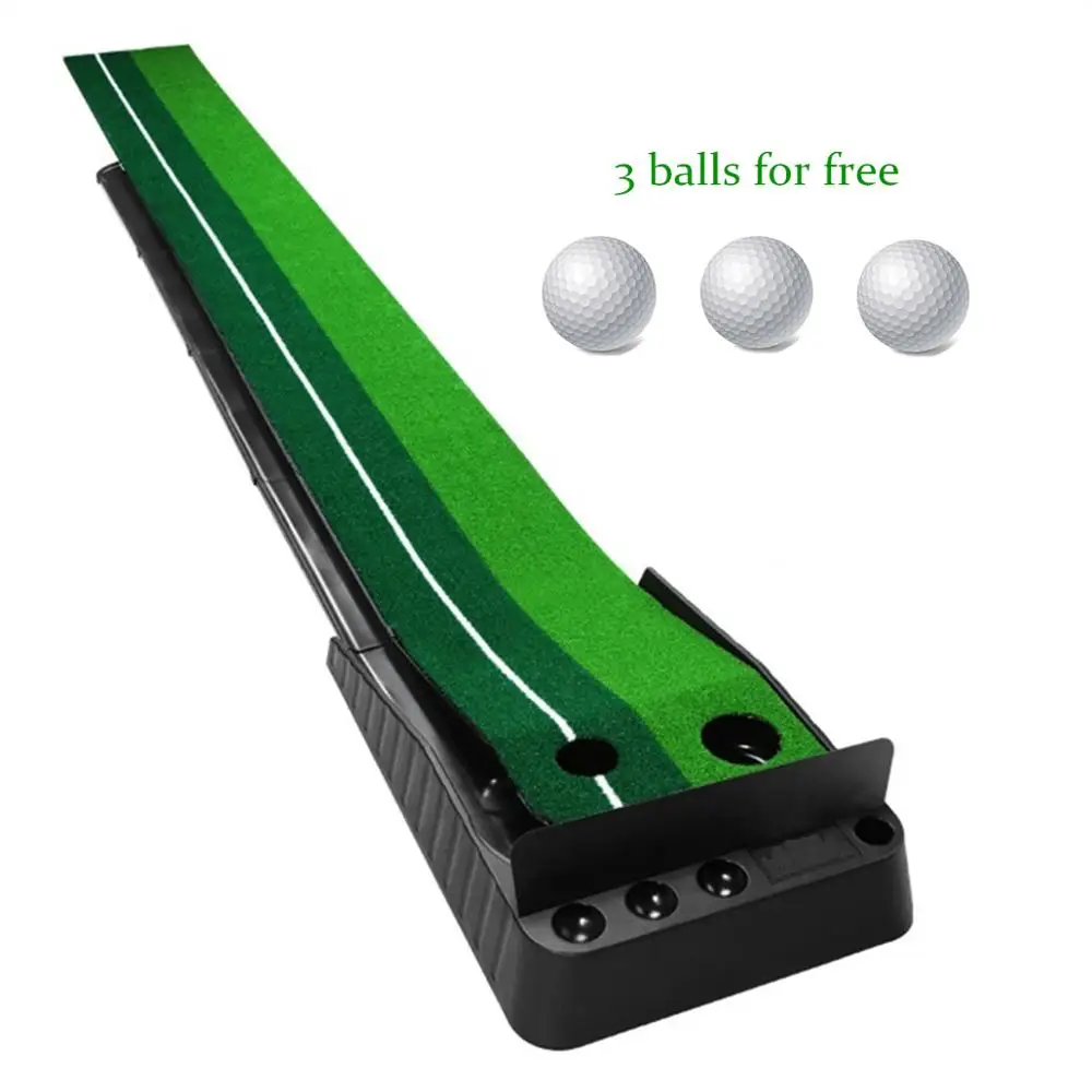 Portable Indoor Golf Putting Green Mat With Automatic Ball Return Way And  Ball Damp Board,Mini Golf Practice Training,Game And - Buy Practice Golf