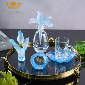 Crystal Craft Lily of the Valley Home Party Festival Decoration Ramadan Gift Ornament Aromatherapy Set
