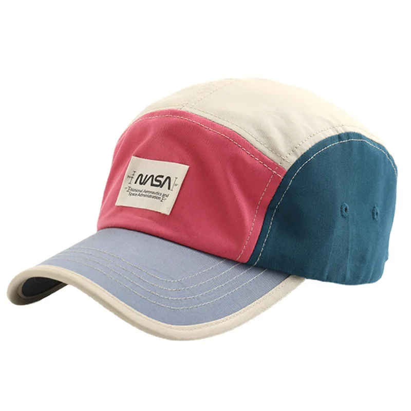 2022 Fashion Color Matching 5 Panel Men Caps Hats Fitted Cotton Hat Custom Sports Gorras for Woman Men