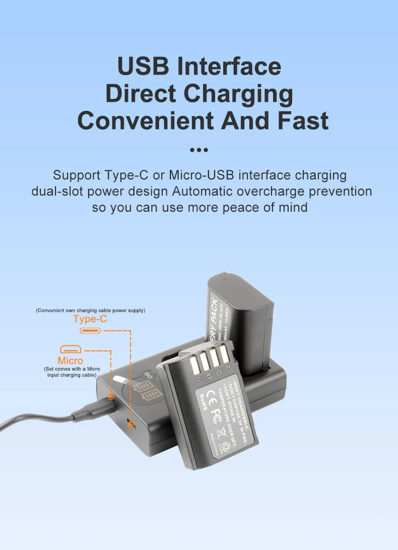 Smart LCD Display 2-Channel DMW-BLK22 Battery Dual Fast Charger for LUMIX DC-S5 S5K DC-S5 Cameras manufacture