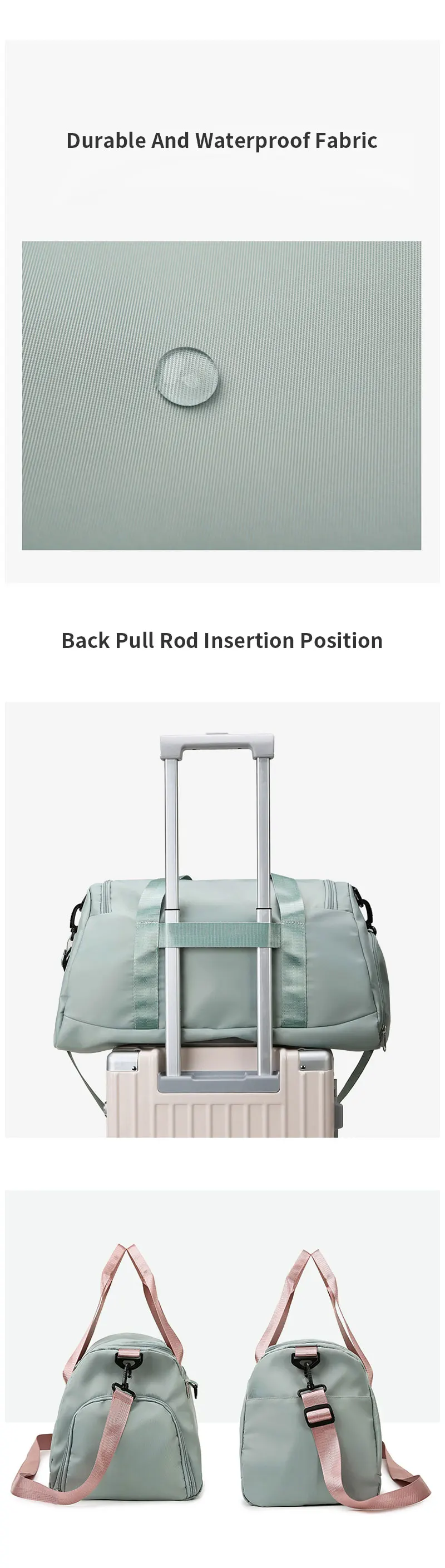 Custom Logo Large Capacity Sports Travel Duffel Tote Sports Gym Bags