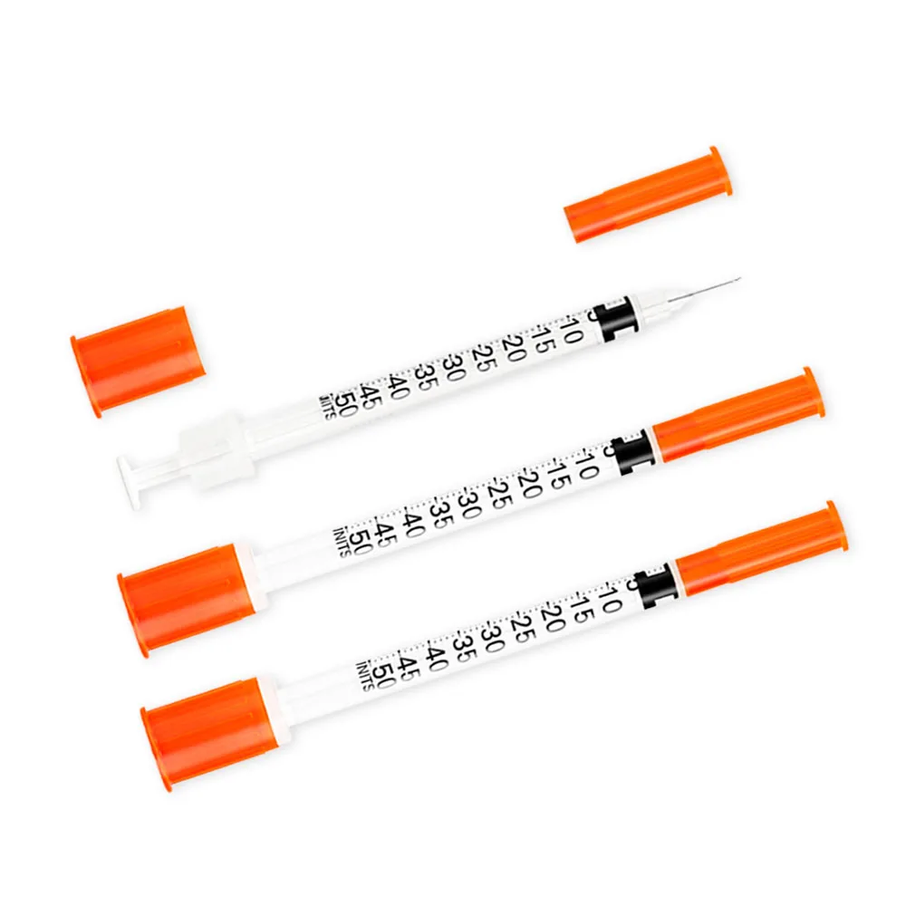 Factory Direct 1ml 0.5ml Insulin Syringe U100 U50 with Ultra-fine Needle Plastic Safety Product