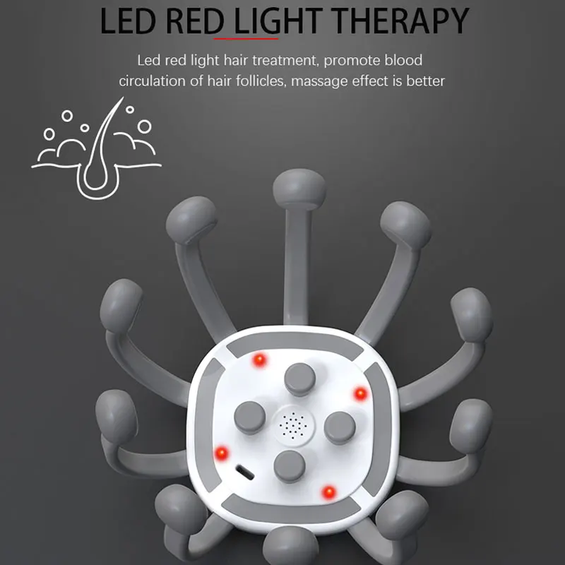 Automatic 10 Heads Finger Rechargeable Smart Vibration Spider Head Massage Tool Vibrating Octopus Electric Scalp Head Massager Automatic 10 Heads Finger Rechargeable Smart Vibration Spider Head Massage Tool Vibrating Octopus Electric Scalp Head Massager