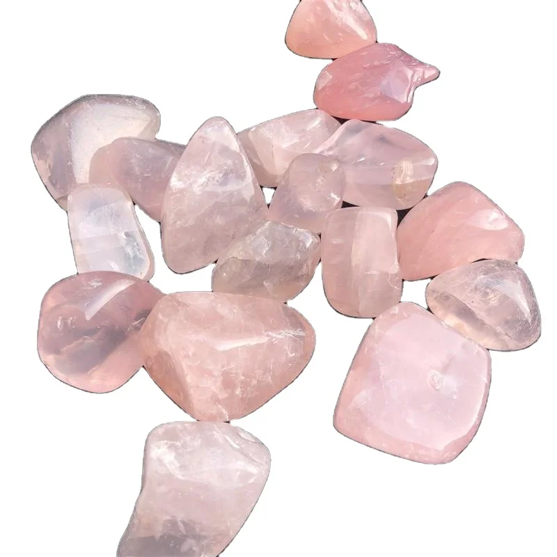 Rosa ROSENICE 9-12MM Cristal de cuarzo rosa áspero pulido piedra natural para manualidades de bricolaje 50g