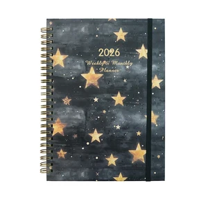 Luxury Coil Binding Planner A5 A6 Size Full Year Schedule Monthly Dividers Custom Logo Option Business Use