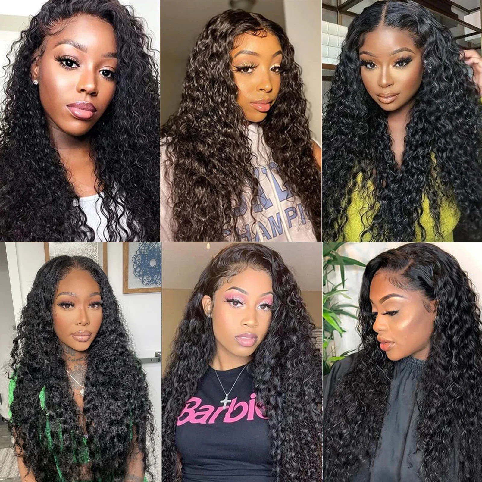 Deep Wave Brazilian Virgin Human Hair Extensions Wet And Wavy Curly Bundles_voghion.com